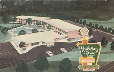 Holiday Inn Manhattan Kansas Aerial View Chrome Souvenir Postcard