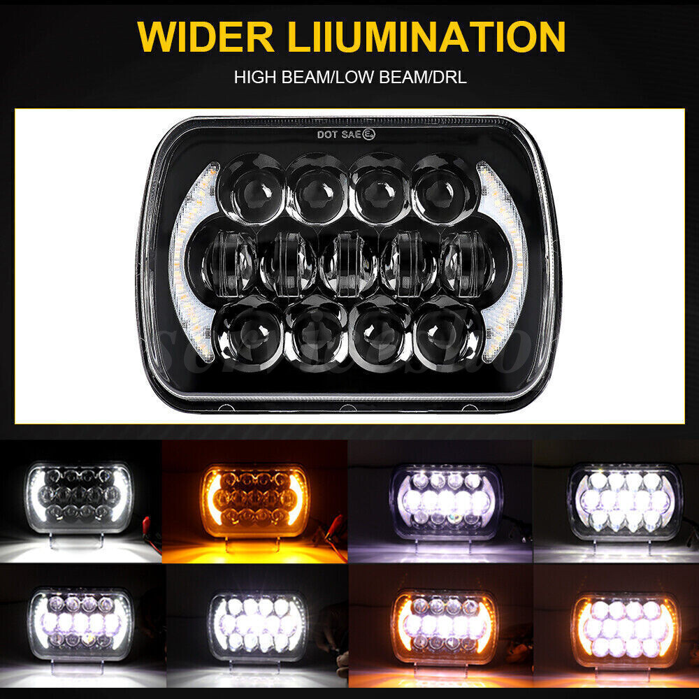 Fari Alti/bassi LED Per Auto Kit 2 Fanali LED 5x7/7x6 Pollici Per Toyota Pickup 82-95 E Tacoma 95-97 - Hi/Low Beam DRL Kit Fari 5x7 Pollici LED - Foto 7