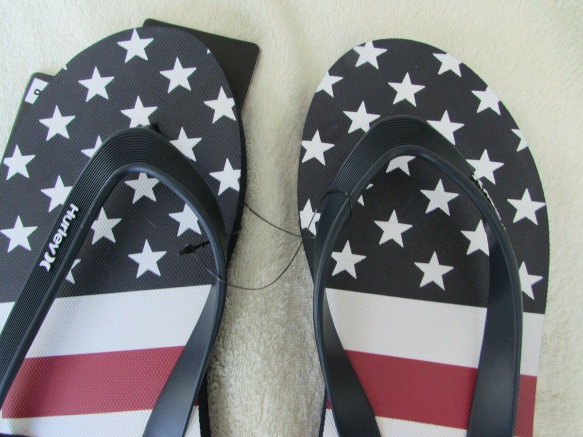 NEW Hurley Men\'s American Flag Flip Flops HURLEY American Flag Flip Flops Sandals Men main image 2