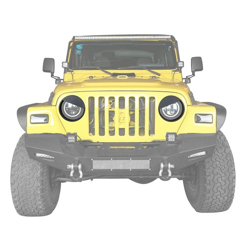 Hooke Road 2PCS Angry Bird Headlight Bezels Cover For 1997-2006 Jeep Wrangler TJ - Picture 12 of 12
