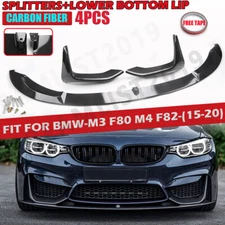 For 15-20 BMW M3 F80 M4 F82 F83 MP Style Carbon Look Front Bumper Lip Splitter