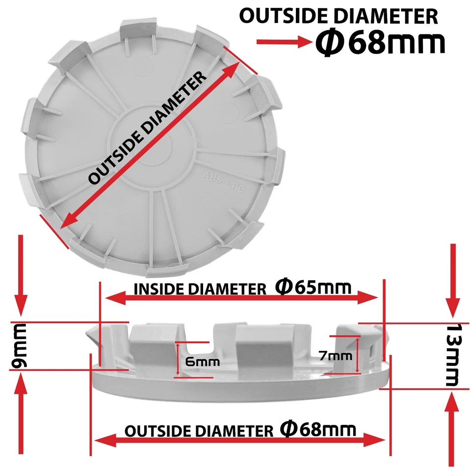 Tapacubos centrales de llantas de aleación 4 x 68 mm compatibles con BMW tapacubos centrales negro sonrisa Foto 2 de 4