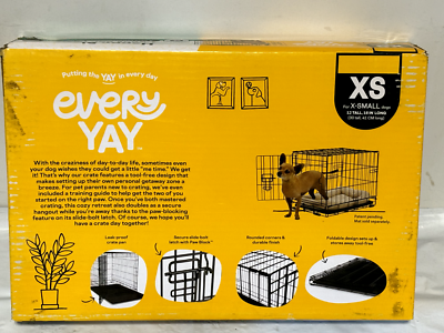 EveryYay Going Places 1-Door Folding Dog Crate, 18