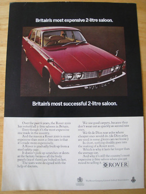 ROVER BRITAINS TEUERSTE 2-LITER-LIMOUSINE ERFOLGREICHE ANZEIGE A4-FORMAT AKTE 17