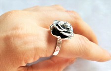 Rose Flower STERLING SILVER 925 Ring Floral Exclusive Design
