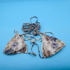 Victorias Secret Large Snake Print Triangle Padded Strappy Bikini Top Swim Beach