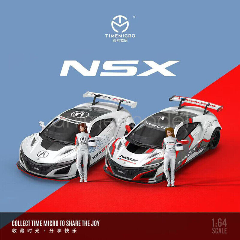 Time Micro 1:64 Model Car NSX GT3 Alloy Diecast Vehicle Display