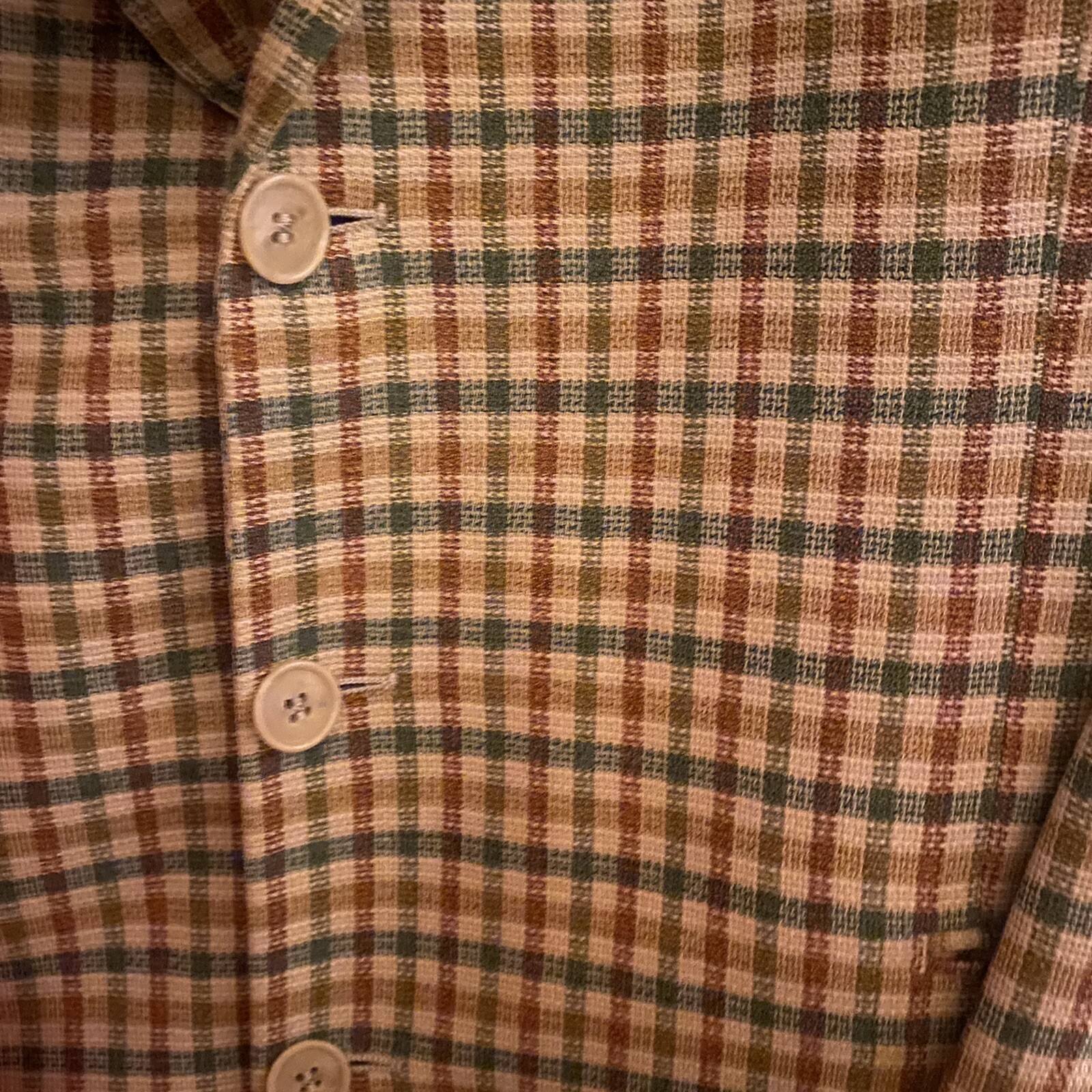 Blazer vintage YSL Yves Saint Laurent taglia 44 marrone sgabello da uomo a scacchi