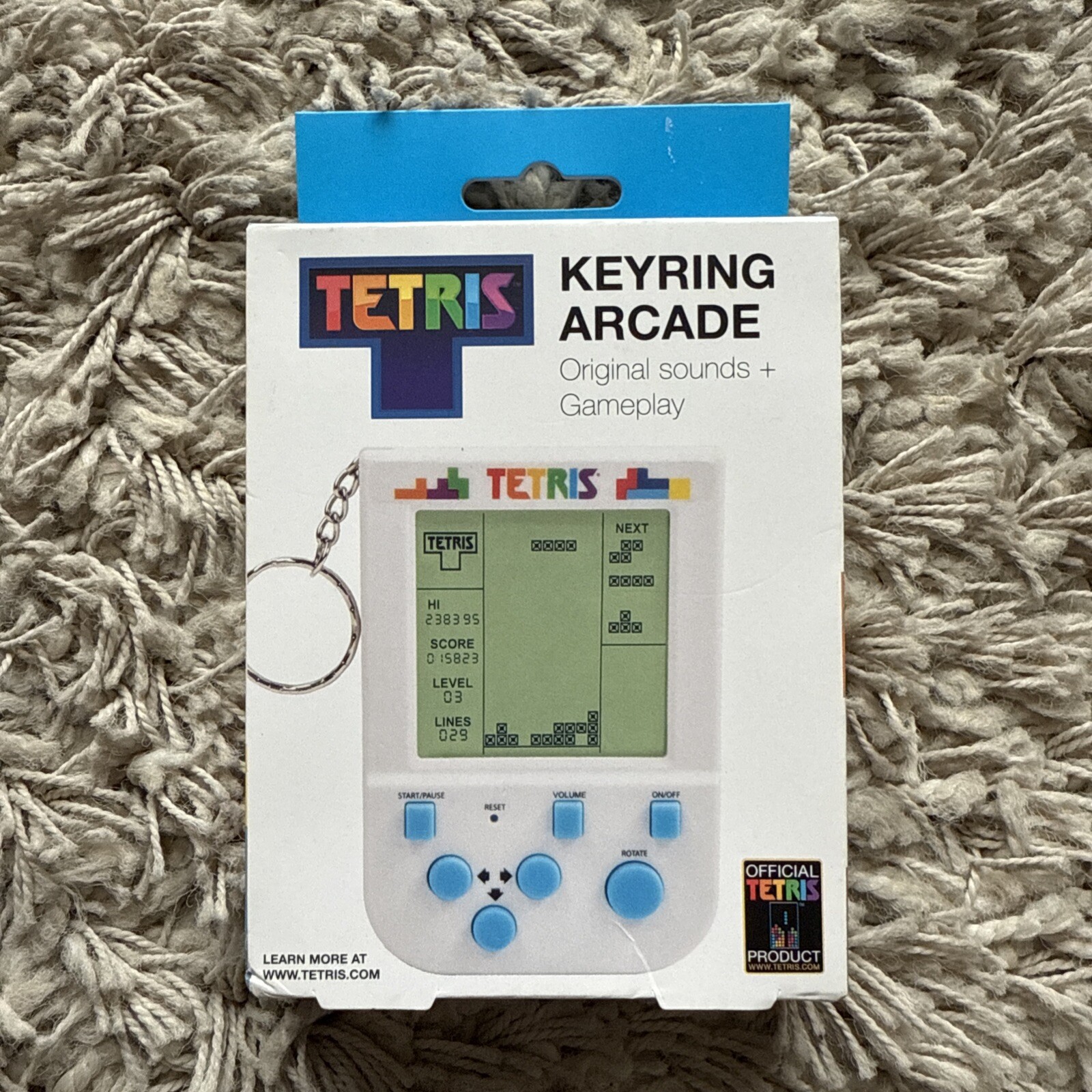 Tetris Keyring Arcade Game With Original Sounds And Gameplay New Sealed