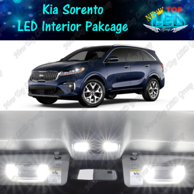 White LED Interior + License Plate Lights Package Kit for 2016-2020 Kia Sorento