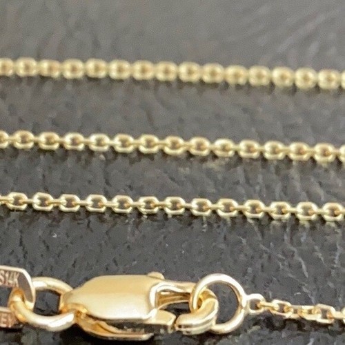 Collar de cadena de cuerda de oro amarillo liso de 1,2 mm de 14 k - langosta ajustable de 16""-18 - Imagen 7 de 15