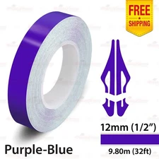 1/2" 12mm PinStriping Pin Stripe Tape Styling Decal Vinyl Sticker PURPLE-BLUE