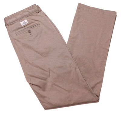 Flat Front Pants Khaki Beige ~ 33 