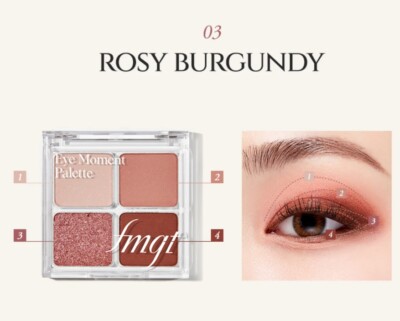 THE FACE SHOP Eye Moment Palette #03 Rosy Burgundy Lidschatten Koreanische Ko...