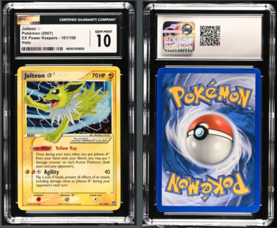 2007 POKEMON EX POWER KEEPERS HOLO JOLTEON GOLD STAR #101 CGC 10