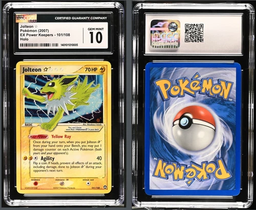 2007 POKEMON EX POWER KEEPERS HOLO JOLTEON GOLD STAR #101 CGC 10 GEM MINT