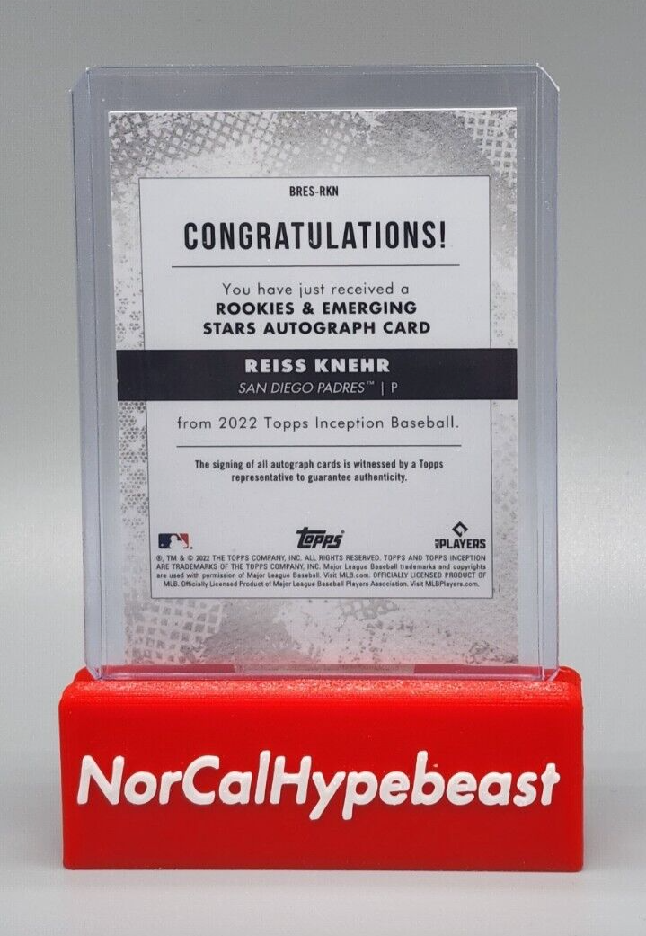 2022 Topps Inception Baseball Reiss Knehr OnCard Auto /299 BRESRKN