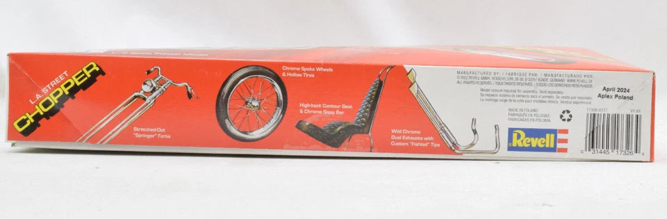 Kit Motocicleta Revell LA Street Chopper Escala 1/8 Plástico Modelo "Chopper" 17326 Foto 4 de 4