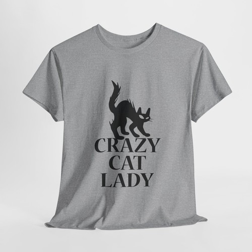 "T-Shirt Cat Lover Unisex schwer Baumwolle ""Crazy Cat Lady""" - Bild 47 von 118