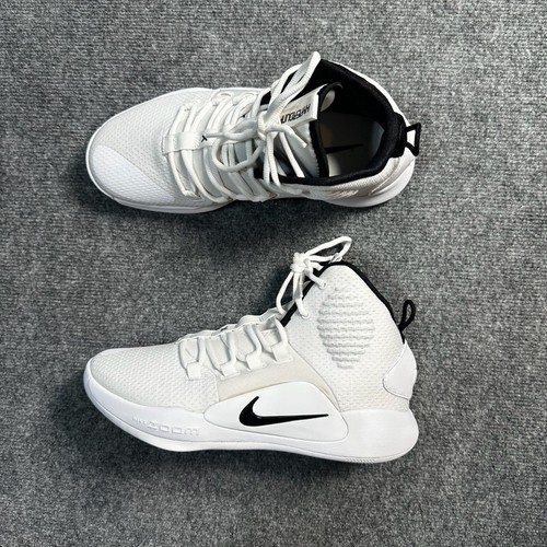 NEW Nike Shoes Mens 9 White Lace Up High Top Sneakers Hyperdunks ARO467-100