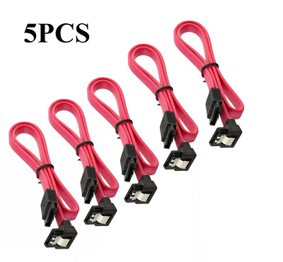 5 x 18'' SATA 3.0 Cable SATA3 III 6GB/s Right Angle 90 Degree SSD HDD Hard Drive