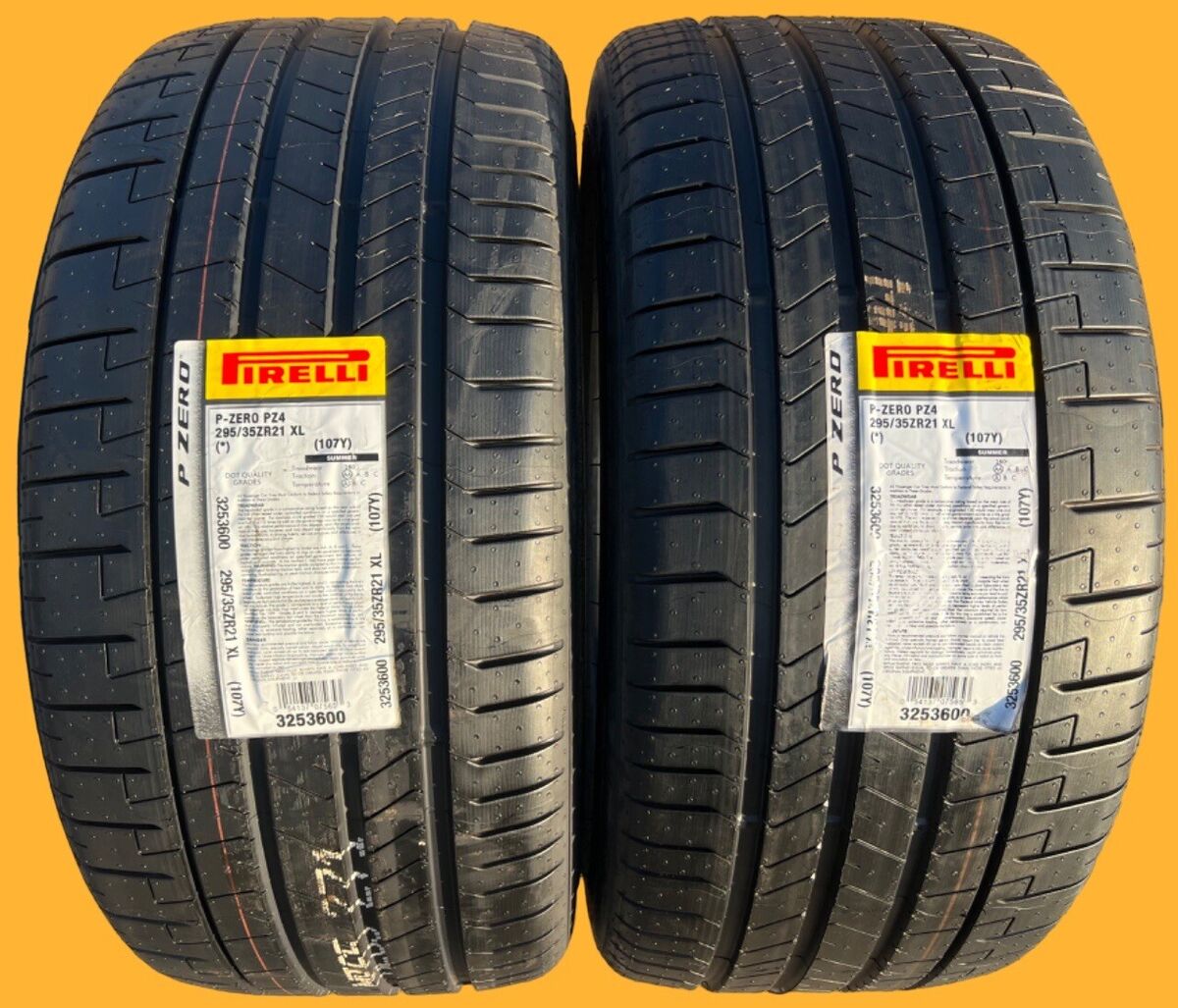 Set of TWO BRAND NEW 295/35ZR21 (107Y) Pirelli P Zero PZ4 Set of TWO BRAND NEW 295/35ZR21 (107Y) Pirelli P Zero PZ4