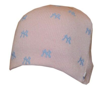New Era Beanie Hat Pink Multi NY Logo New York Yankees Adults