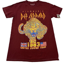 NEW Def Leppard 1983 United States Tour Pyromania Retro T Shirt size Small Rock