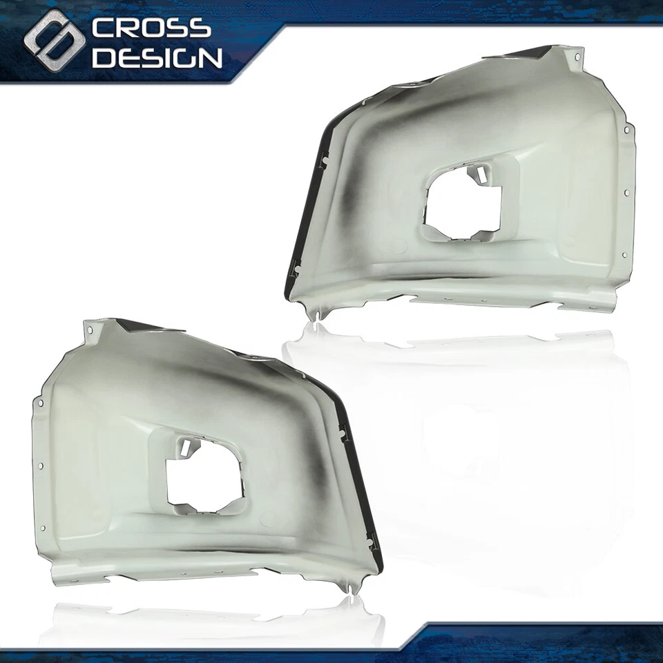 Tampa de extremidade de para-choque dianteiro esquerdo+direito plástico preta compatível com Toyota Tundra 2014-2021 - Imagem 2 de 4