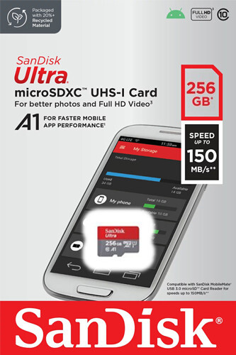 SanDisk Ultra A1 150MB/s 256GB 256G micro SD micro SDXC Memory Data Card Class10 - Photo 2 sur 2