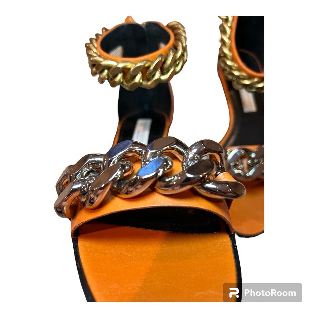 Stella McCartney ◆ Falabella Chain Link Sandals 関税/送料込 NWOT Stella McCartney Women's Brown Falabella Chain Sandal
