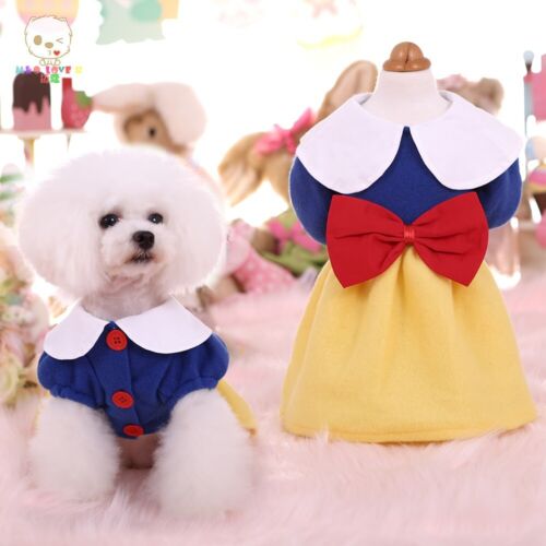 Pets Dog Cat Snow White Costume Cute Outfit Dress-Up Halloween Easter Party - Picture 2 of 15
