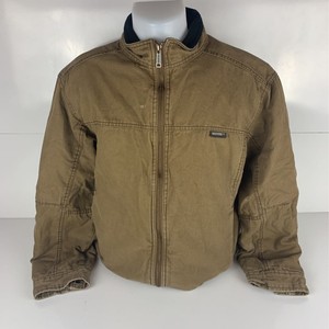 Download Wolverine Mens Work Jacket Brown Tan Fleece Lined Mock ...