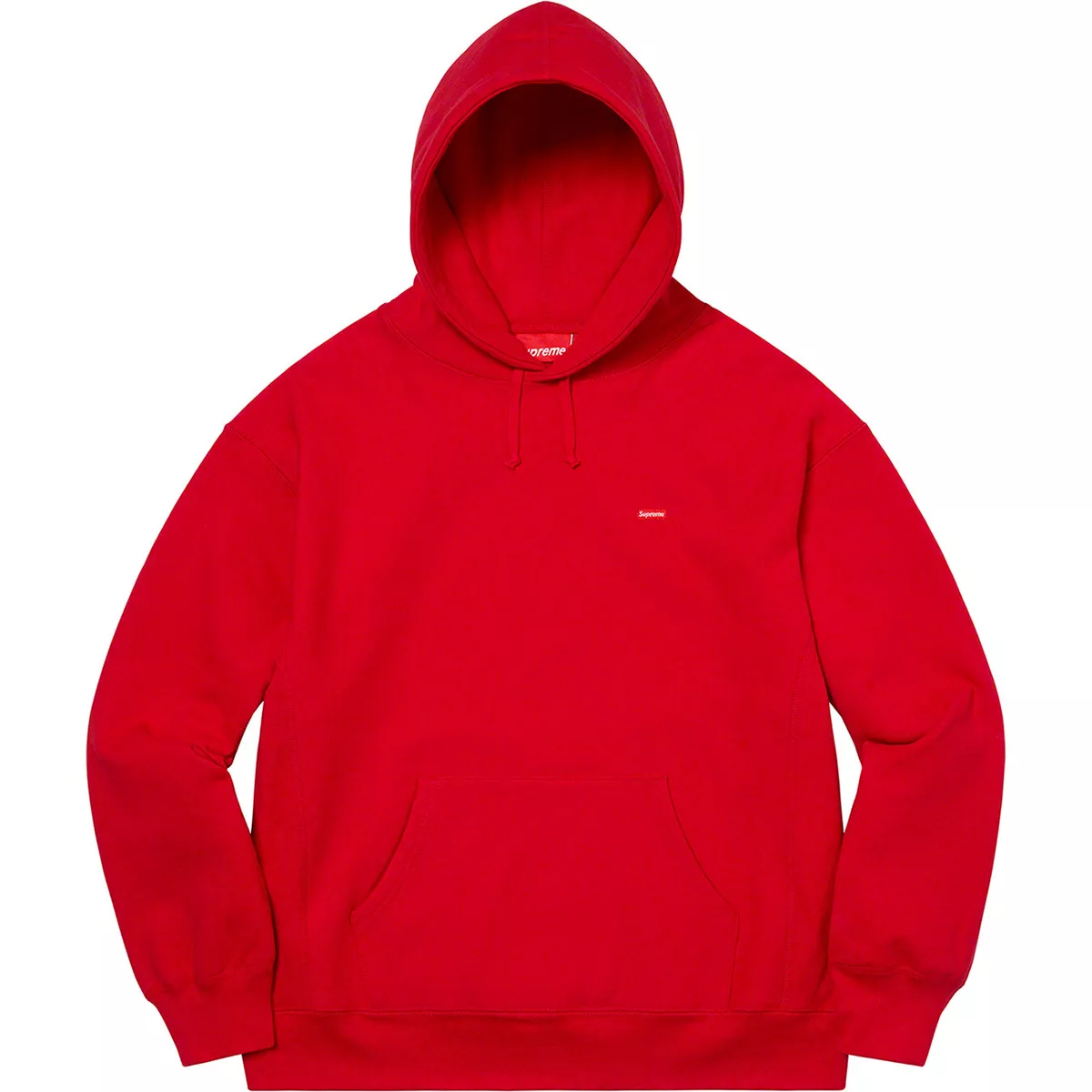 New Supreme Small Box Hooded Logo Sweatshirt Red Size Small