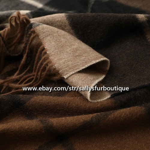 Sallys Lux 100% Mongolian Ripple Cashmere Shawl Wrap Large Blanket 200 * 60cm - Picture 17 of 25