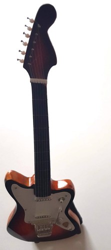 Miniature Guitar - Handmade - 24Cm - Varnished Wood #08 - Picture 2 of 7