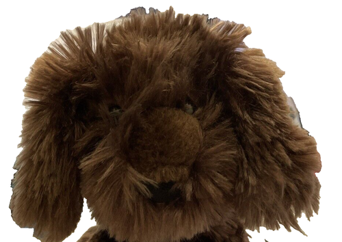 Manhattan Toy Puppy Dog Plush Chocolate Brown Labradoodle Stuffed Animal 10In - Picture 8 of 8