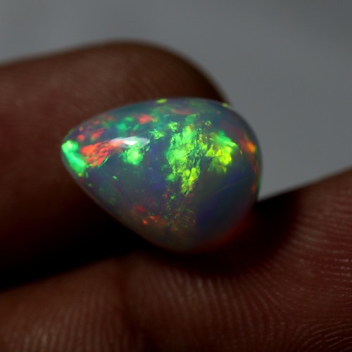 5.2 Ct 14.8x11.5 MM Natural AAA Rainbow Flashy Welo Fire Ethiopian Opal Cabochon - Picture 4 of 15