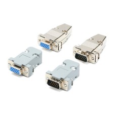 VGA15 Plug Socket Female/Male Plastic/Metal Housing Wire Bonding 3 Rows 15Pin