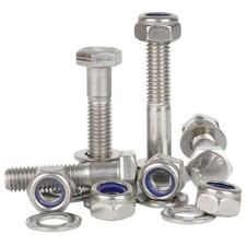 M5 M6 M8 Hex Head Bolts Hexagon Bolt With Nyloc Nuts & Washers Stainless Steel