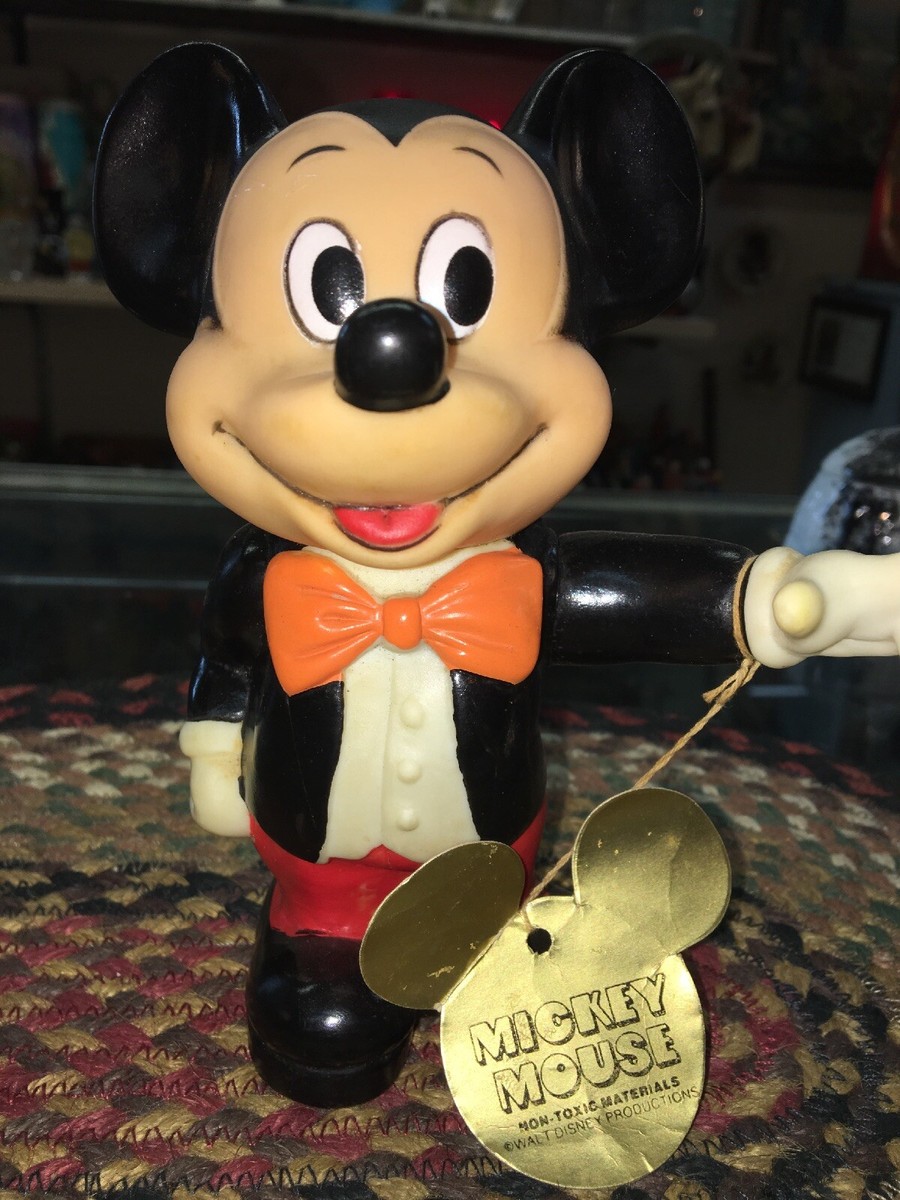 Vintage Mickey Mouse Bank With Original Tag 6 Inch Pointer Finger