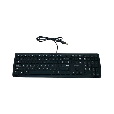 Amazon Basics KU-0833 USB Wired Computer Keyboard