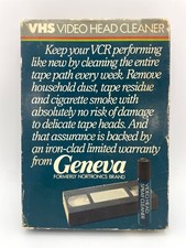 Vintage 1985 Geneva Vhs Video Head Cleaner For Vcr - Vhs Tape Only