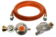 Gasschlauch für Propan Butan Paella wahlweise mit Regler und Anzeige Kocher 