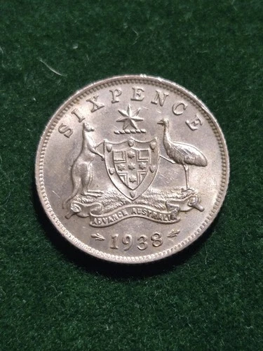Photo of a 1938 Australia Sixpence from an eBay listing that sold on Jun 29, 2026