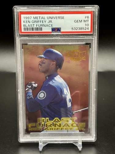 Ken Griffey Jr 1997 Skybox Metal Universe Blast Furnace PSA 10