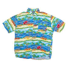 Camicia Hawaiian Da Uomo Imperiale Blu Floreale L