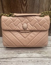 Borsa a mano Kurt Geiger Kensington, taglia media, colore rosa, vera pelle.