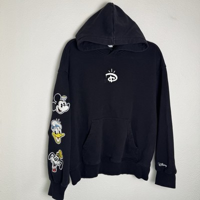 Disney x H&M 100 Years Trevor Andrew Hoodie XS Black Mickey Donald Goofy Patch