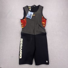 VTG 90's Sea-Doo Athletic Wetsuit Mens XL Black Sleeveless Shorty Neoprene Nylon